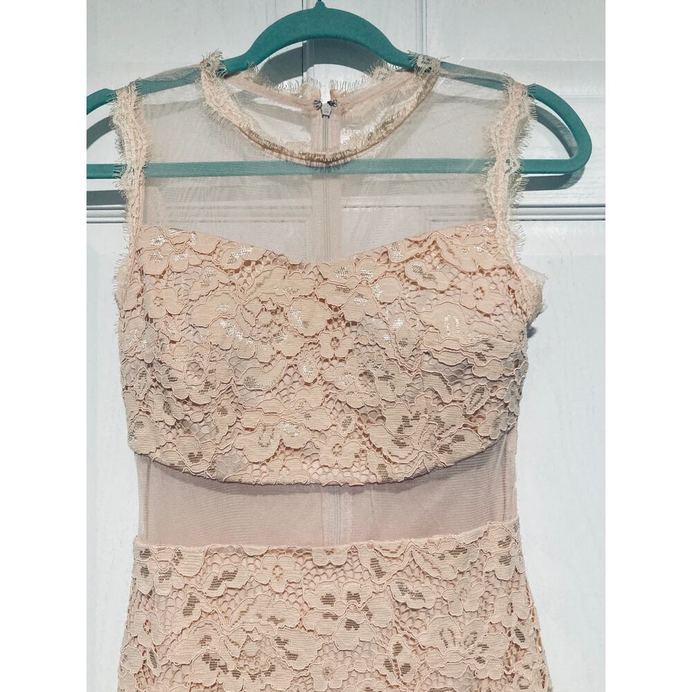 SPEECHLESS Formal Party Dress Junior Sz 5 Peach Lace & Mesh